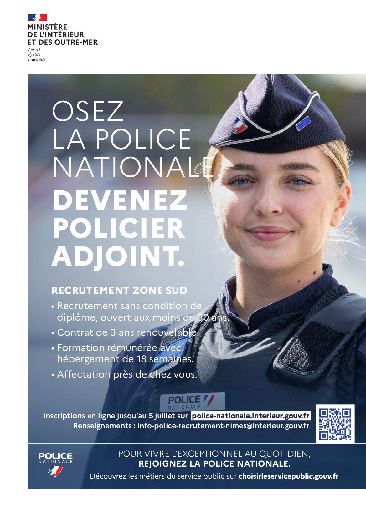 Actualités Campagne de recrutement de la Police Nationale Actualité